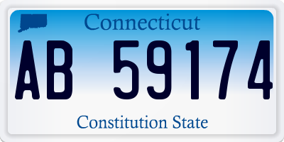 CT license plate AB59174