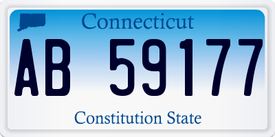 CT license plate AB59177