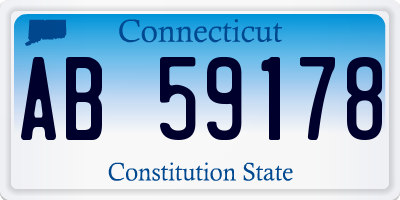 CT license plate AB59178