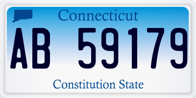 CT license plate AB59179