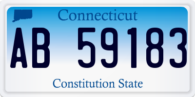 CT license plate AB59183