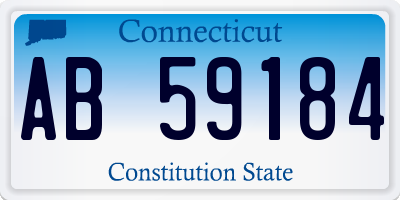 CT license plate AB59184