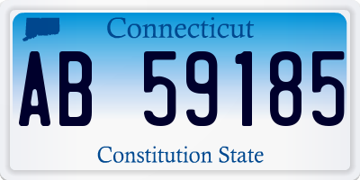 CT license plate AB59185
