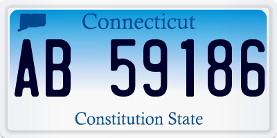 CT license plate AB59186