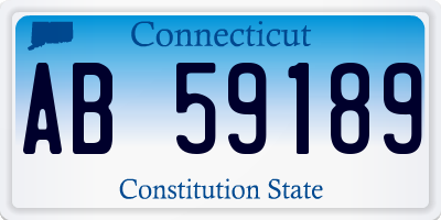 CT license plate AB59189