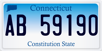 CT license plate AB59190