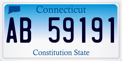 CT license plate AB59191