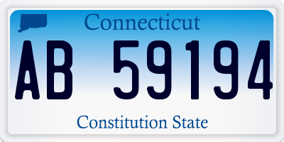 CT license plate AB59194