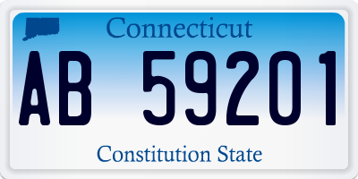 CT license plate AB59201