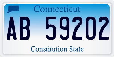 CT license plate AB59202