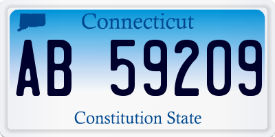 CT license plate AB59209