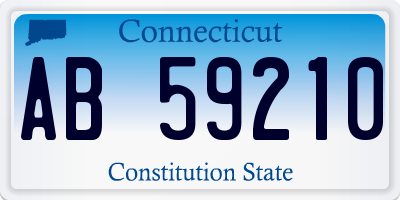 CT license plate AB59210