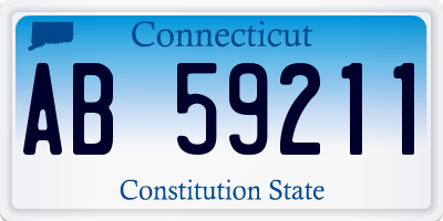 CT license plate AB59211