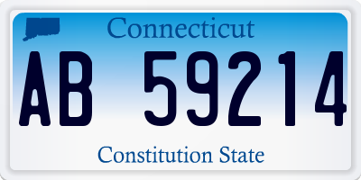 CT license plate AB59214