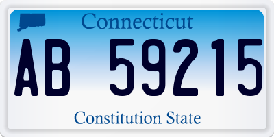 CT license plate AB59215