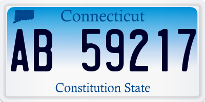 CT license plate AB59217