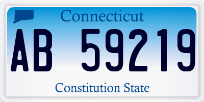 CT license plate AB59219