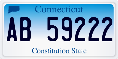 CT license plate AB59222