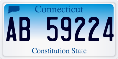 CT license plate AB59224