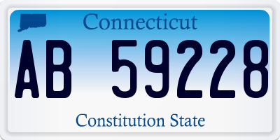 CT license plate AB59228