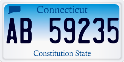 CT license plate AB59235