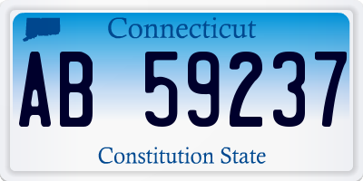 CT license plate AB59237