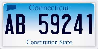 CT license plate AB59241