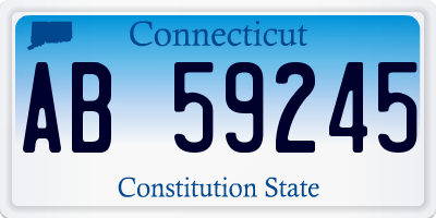 CT license plate AB59245
