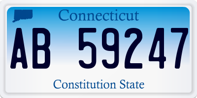 CT license plate AB59247