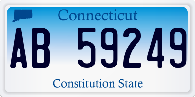 CT license plate AB59249