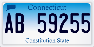 CT license plate AB59255