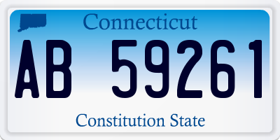 CT license plate AB59261