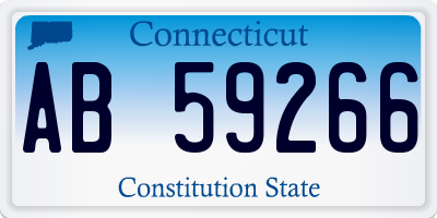 CT license plate AB59266