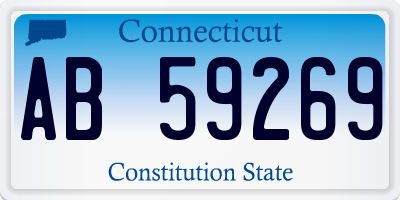 CT license plate AB59269