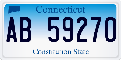 CT license plate AB59270