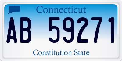 CT license plate AB59271