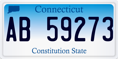 CT license plate AB59273