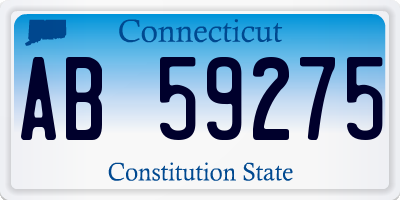 CT license plate AB59275