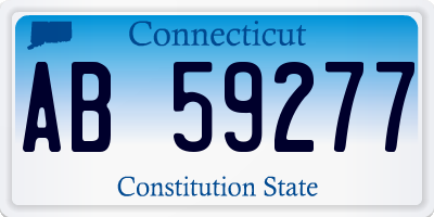 CT license plate AB59277