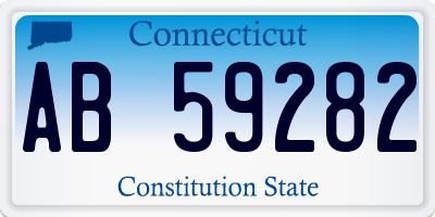 CT license plate AB59282