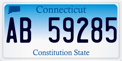 CT license plate AB59285