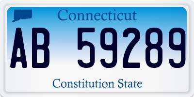 CT license plate AB59289