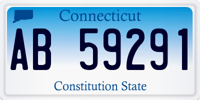 CT license plate AB59291