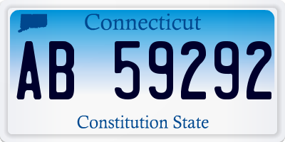 CT license plate AB59292