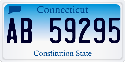 CT license plate AB59295