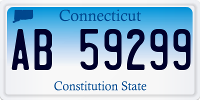 CT license plate AB59299