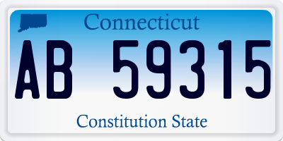 CT license plate AB59315