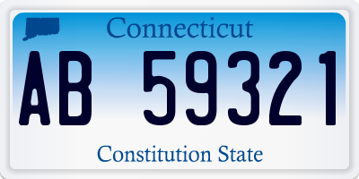 CT license plate AB59321