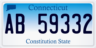 CT license plate AB59332