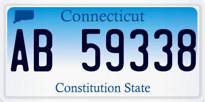 CT license plate AB59338